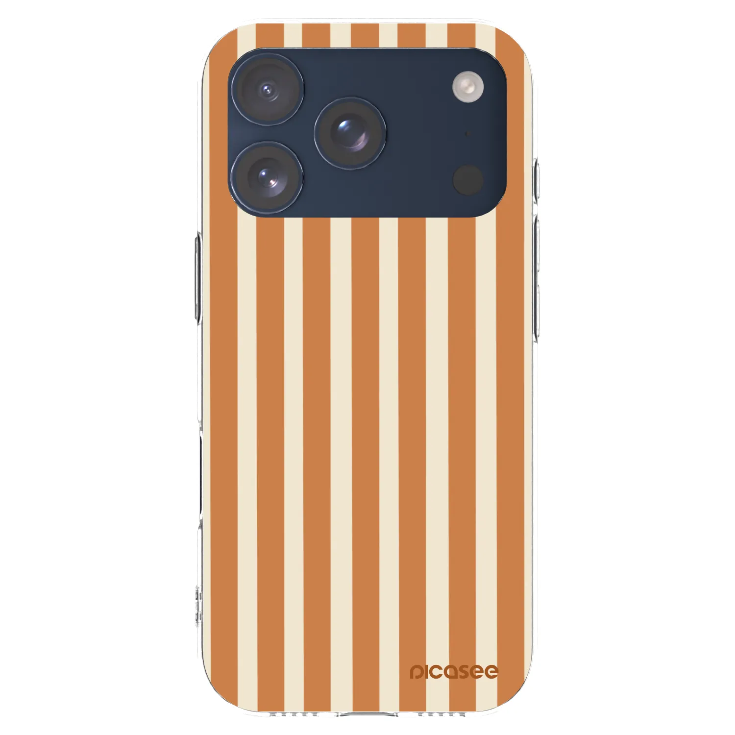 Picasee silikonowe przeźroczyste etui na Apple iPhone 17 Pro - Orange lines