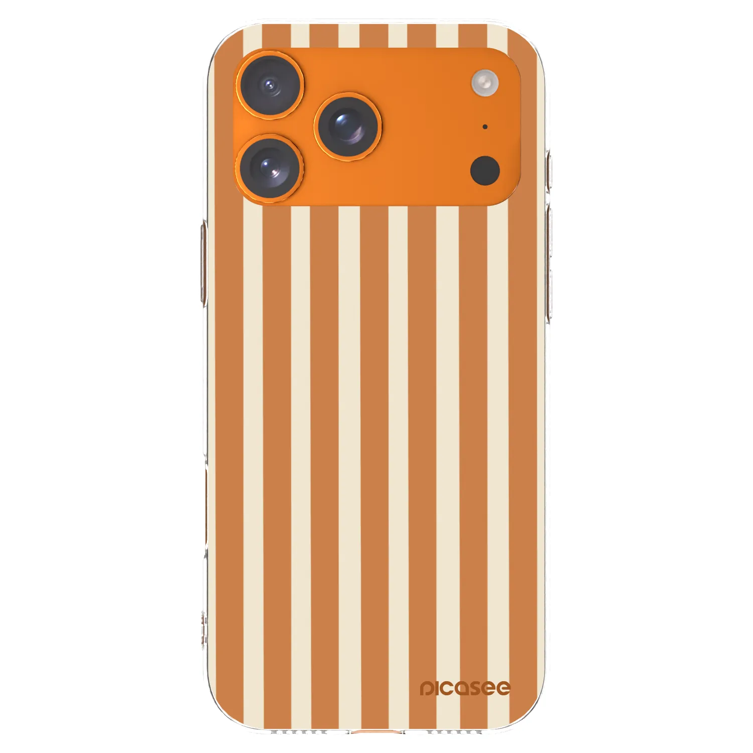 Picasee silikonowe przeźroczyste etui na Apple iPhone 17 Pro Max - Orange lines