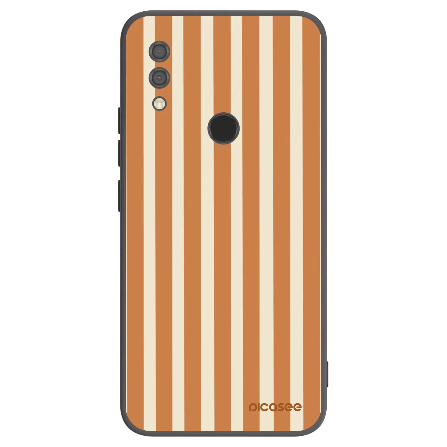 Picasee silikonowe czarne etui na Xiaomi Redmi 7 - Orange lines