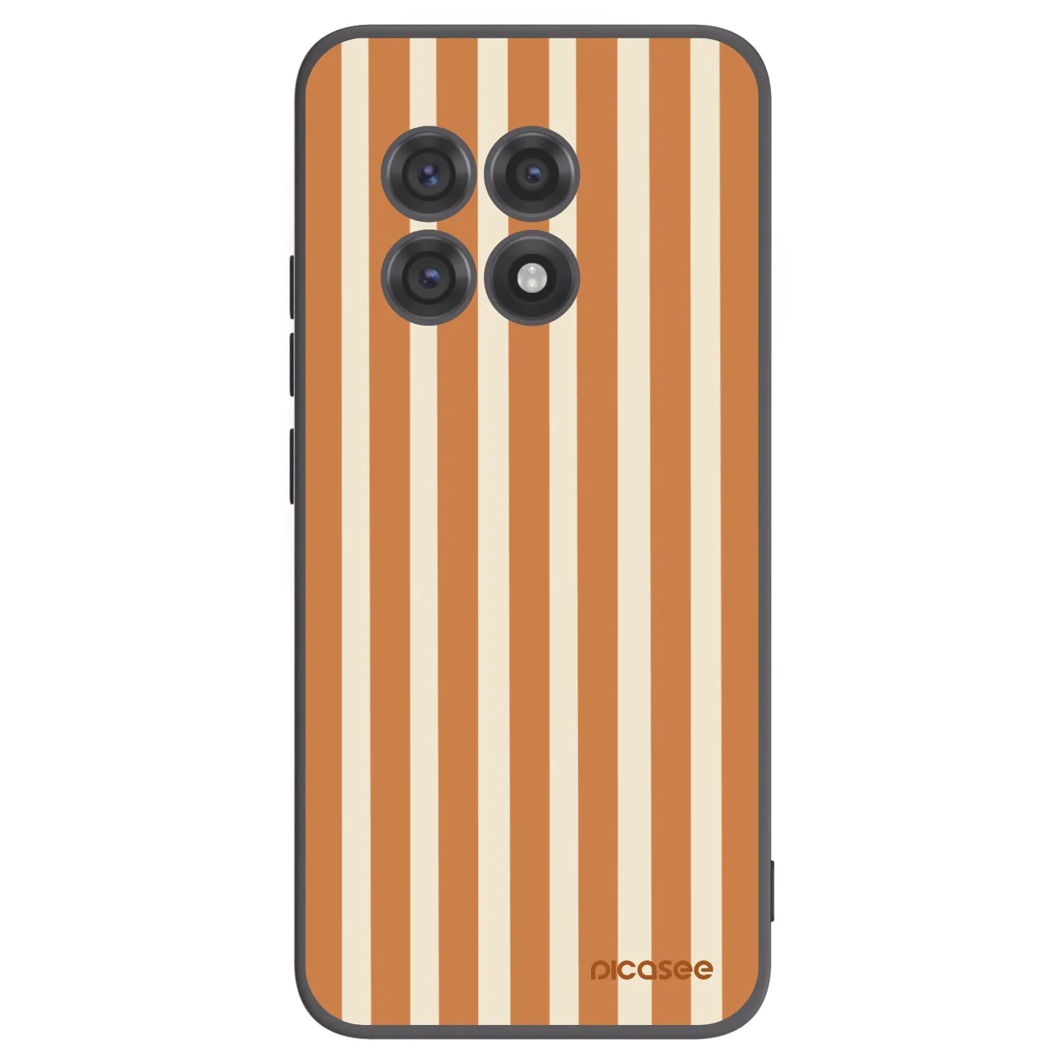 Picasee silikonowe czarne etui na OnePlus 13R 5G - Orange lines