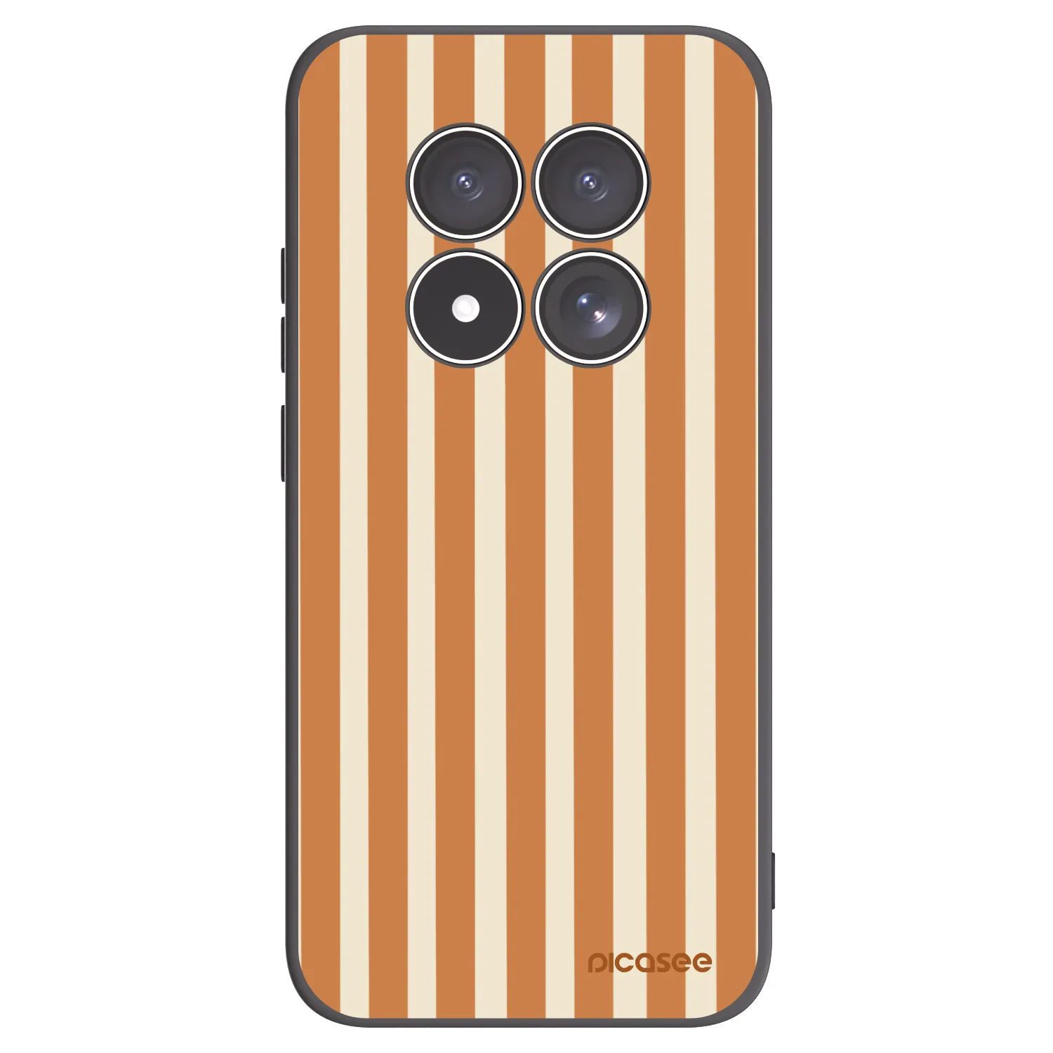 Picasee silikonowe czarne etui na Xiaomi Redmi Note 15 Pro 4G - Orange lines