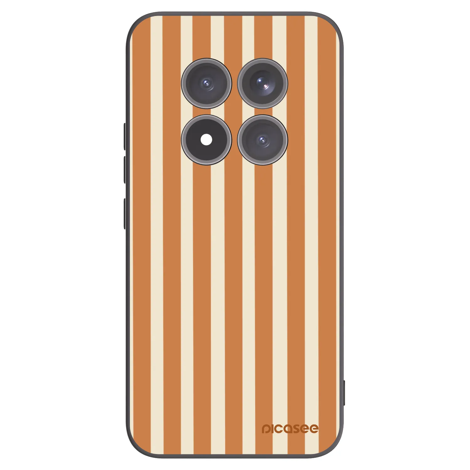 Picasee silikonowe czarne etui na Xiaomi Redmi Note 15 Pro+ - Orange lines