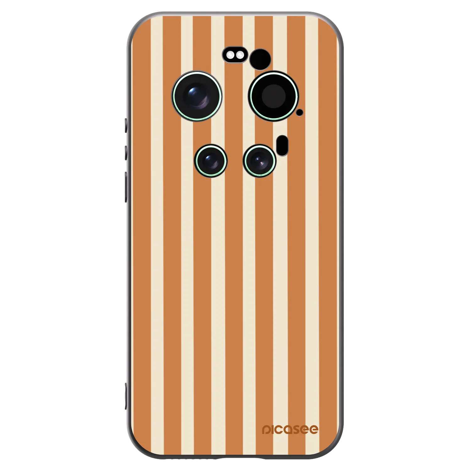 Picasee silikonowe czarne etui na Xiaomi 17 Ultra - Orange lines