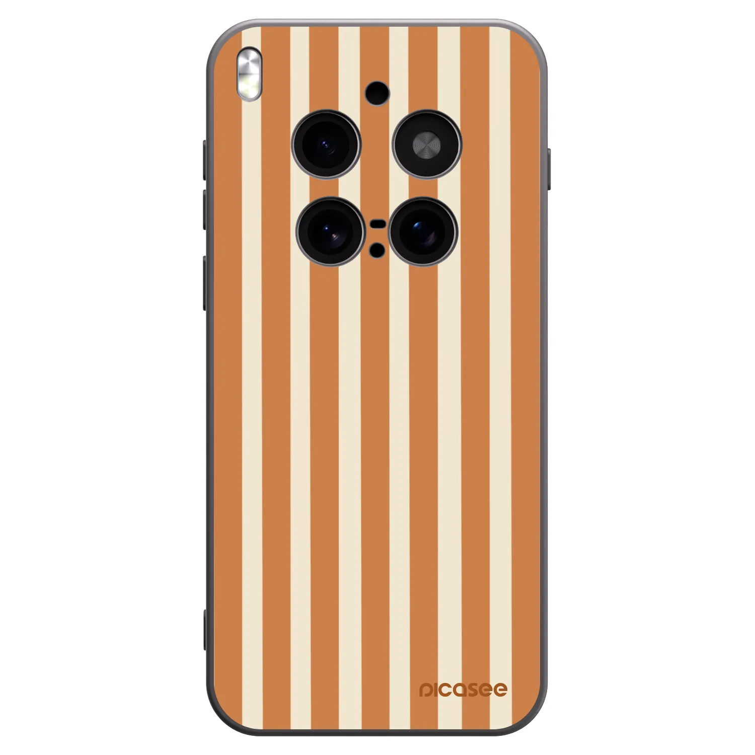Picasee silikonowe czarne etui na Vivo X300 Pro - Orange lines