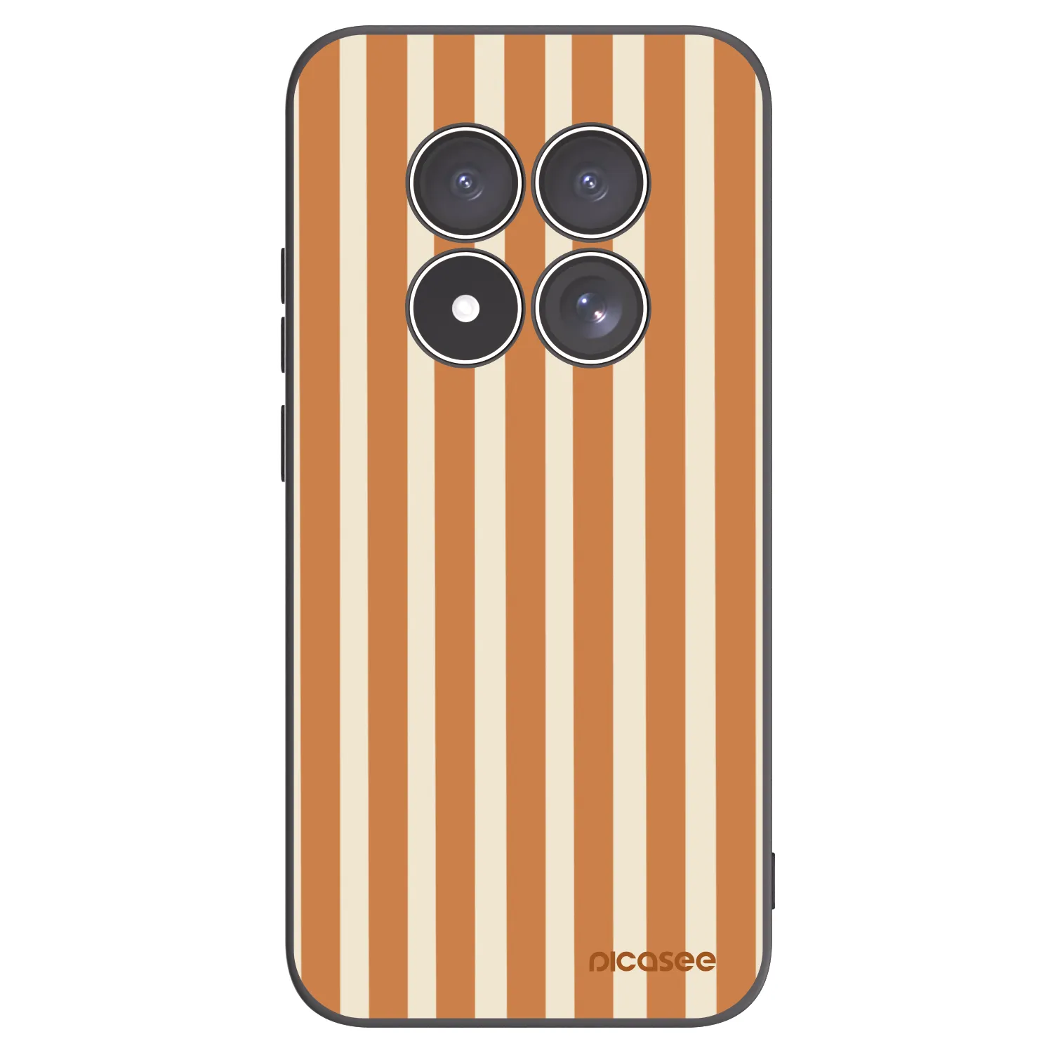 Picasee silikonowe czarne etui na Xiaomi Redmi Note 15 Pro 5G - Orange lines