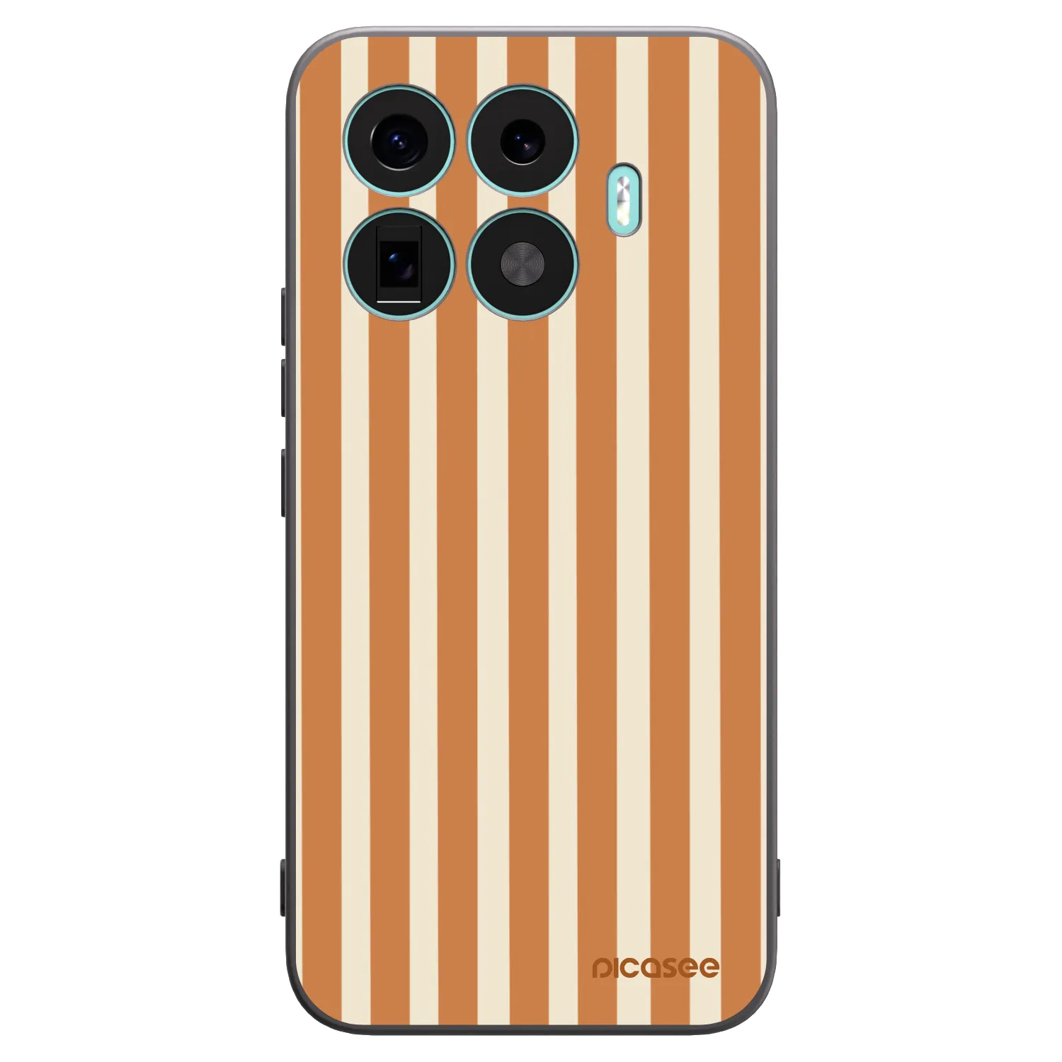 Picasee silikonowe czarne etui na Xiaomi 17T Pro - Orange lines