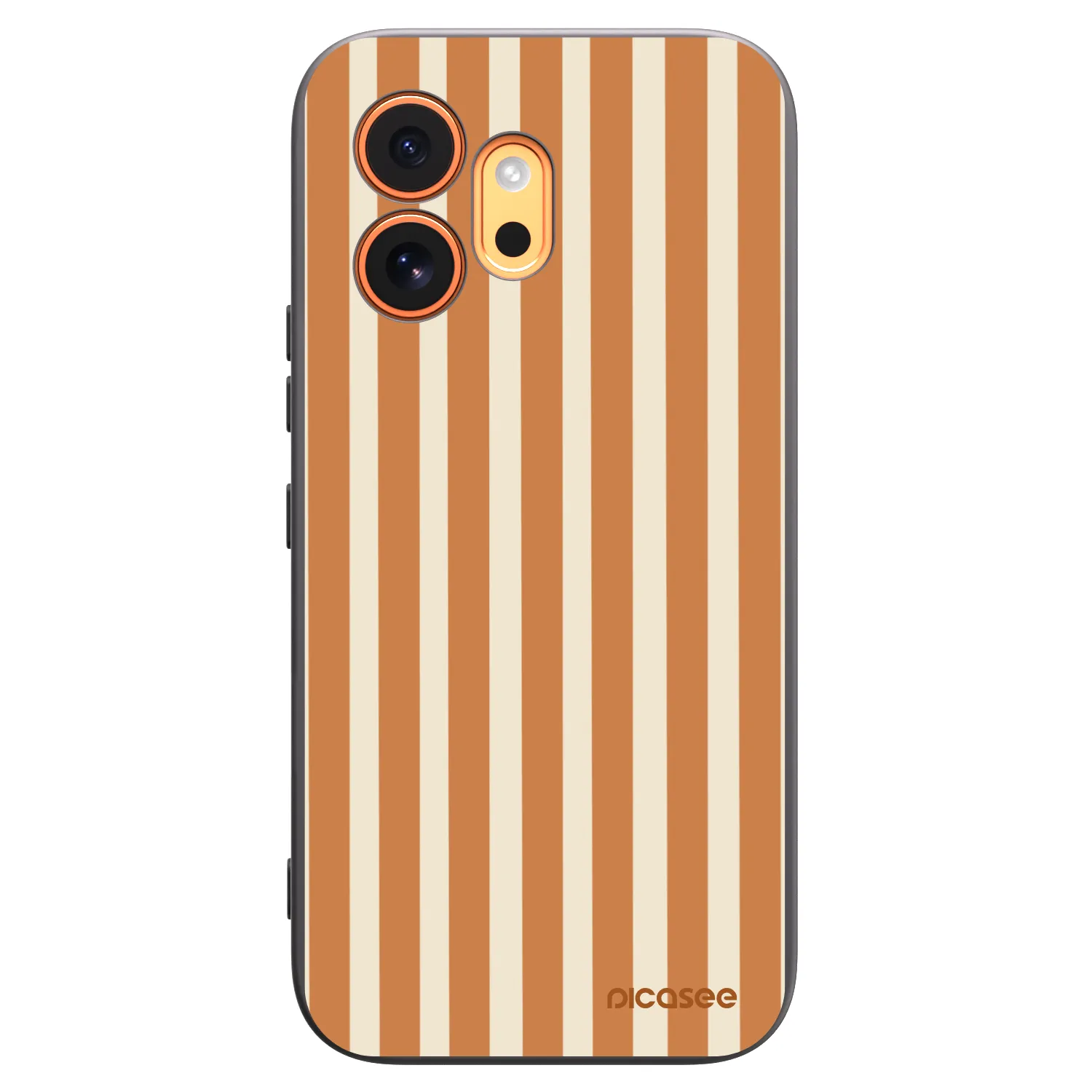 Picasee silikonowe czarne etui na Honor 600 - Orange lines