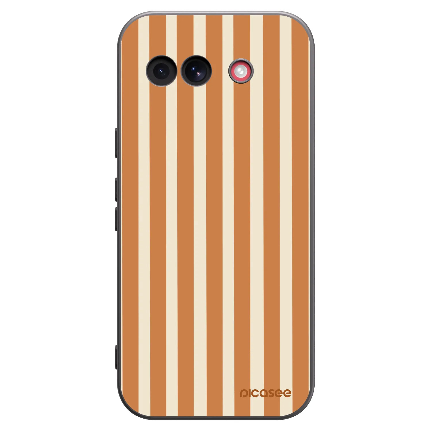 Picasee silikonowe czarne etui na Google Pixel 10a - Orange lines