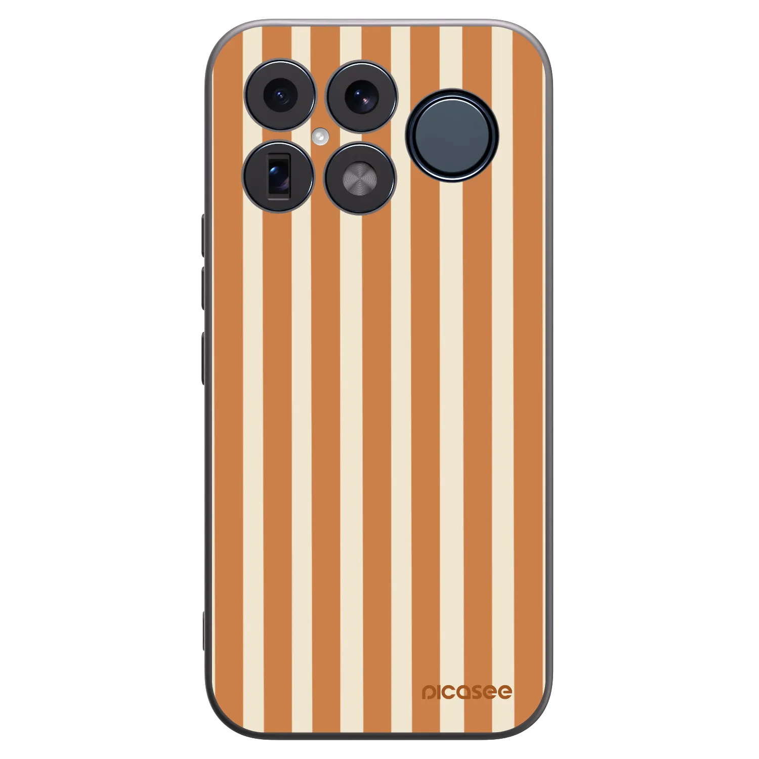 Picasee silikonowe czarne etui na Xiaomi Poco F8 Ultra - Orange lines
