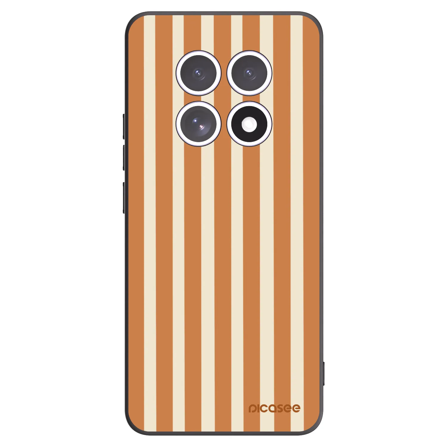 Picasee silikonowe czarne etui na Xiaomi Redmi Note 15 5G - Orange lines