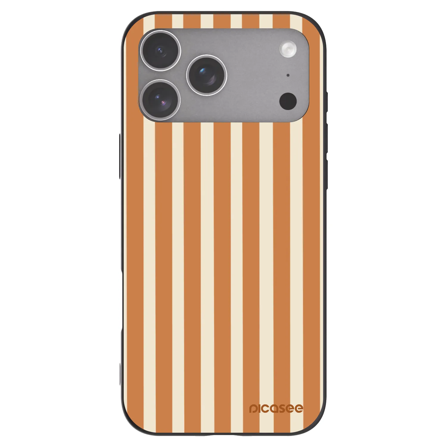 Picasee silikonowe czarne etui na Apple iPhone 18 Pro Max - Orange lines