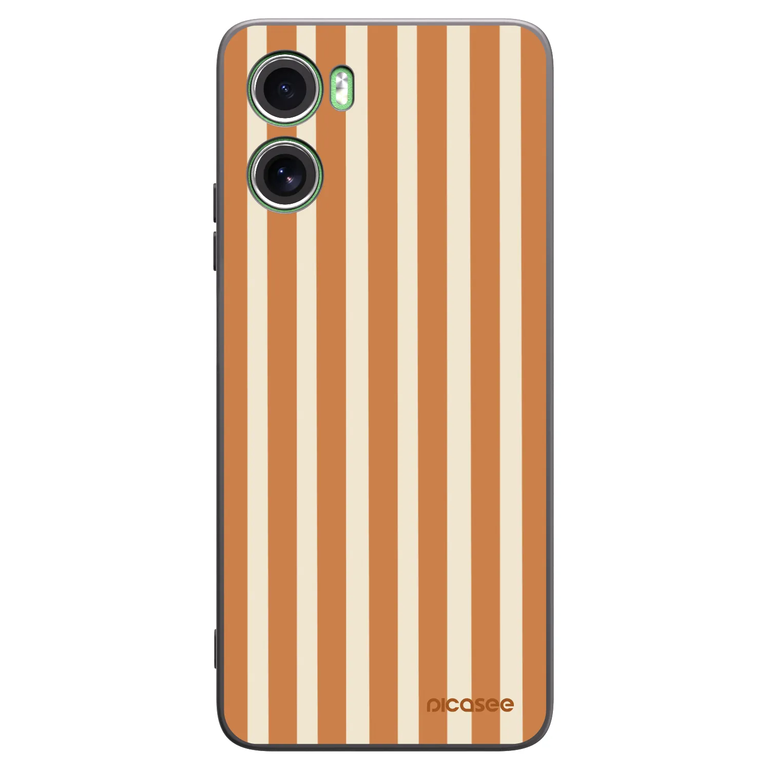 Picasee silikonowe czarne etui na Motorola Moto G06 - Orange lines