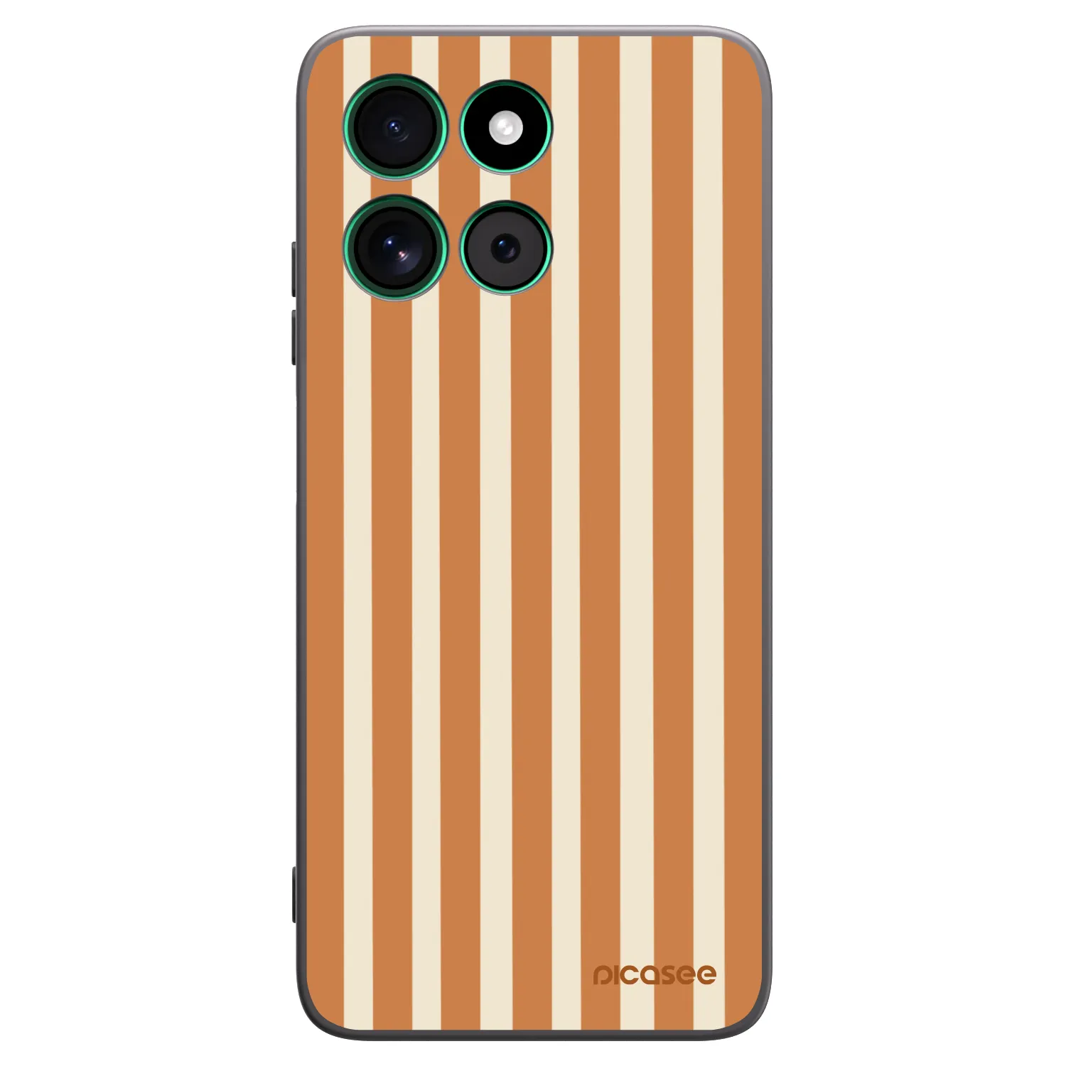 Picasee silikonowe czarne etui na Motorola Moto G57 Power - Orange lines