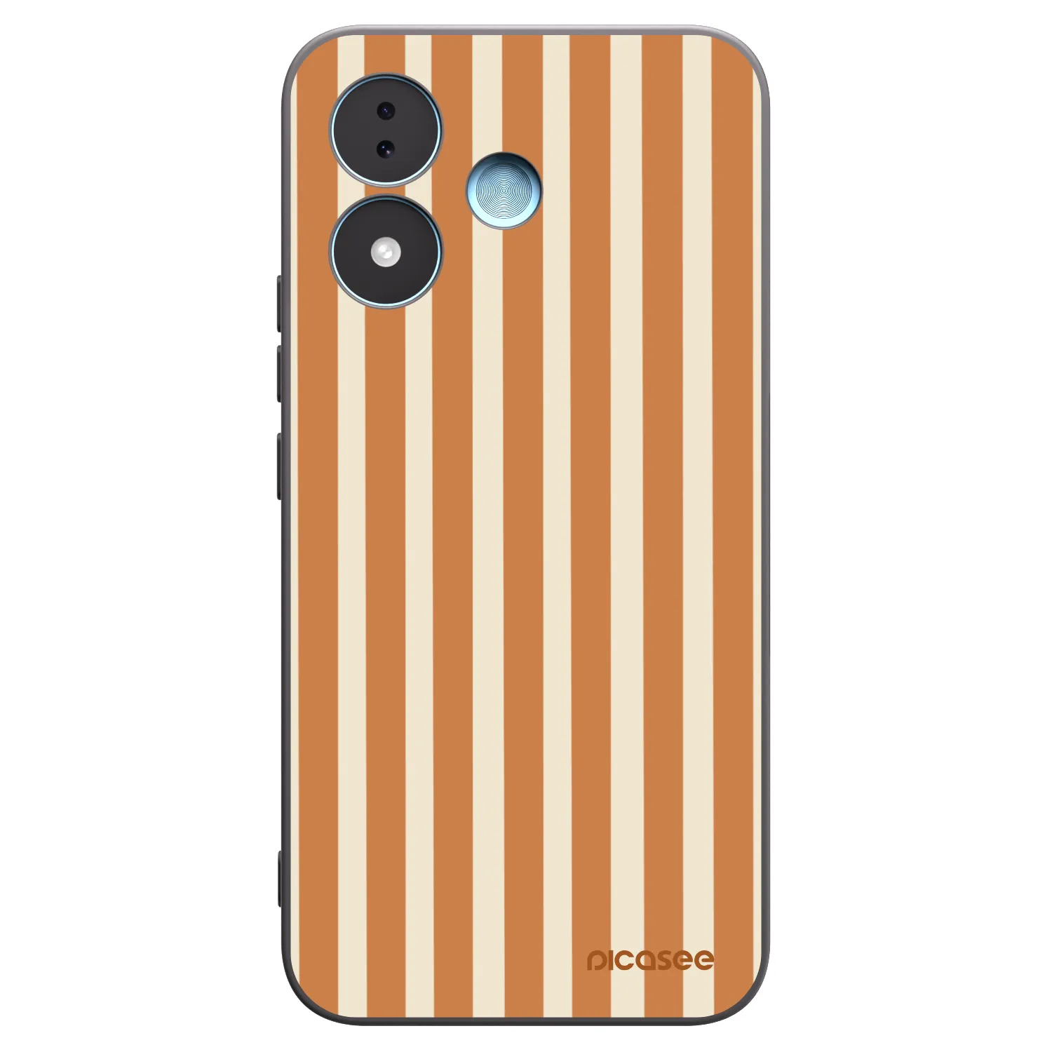 Picasee silikonowe czarne etui na Xiaomi Redmi Note 17 5G - Orange lines