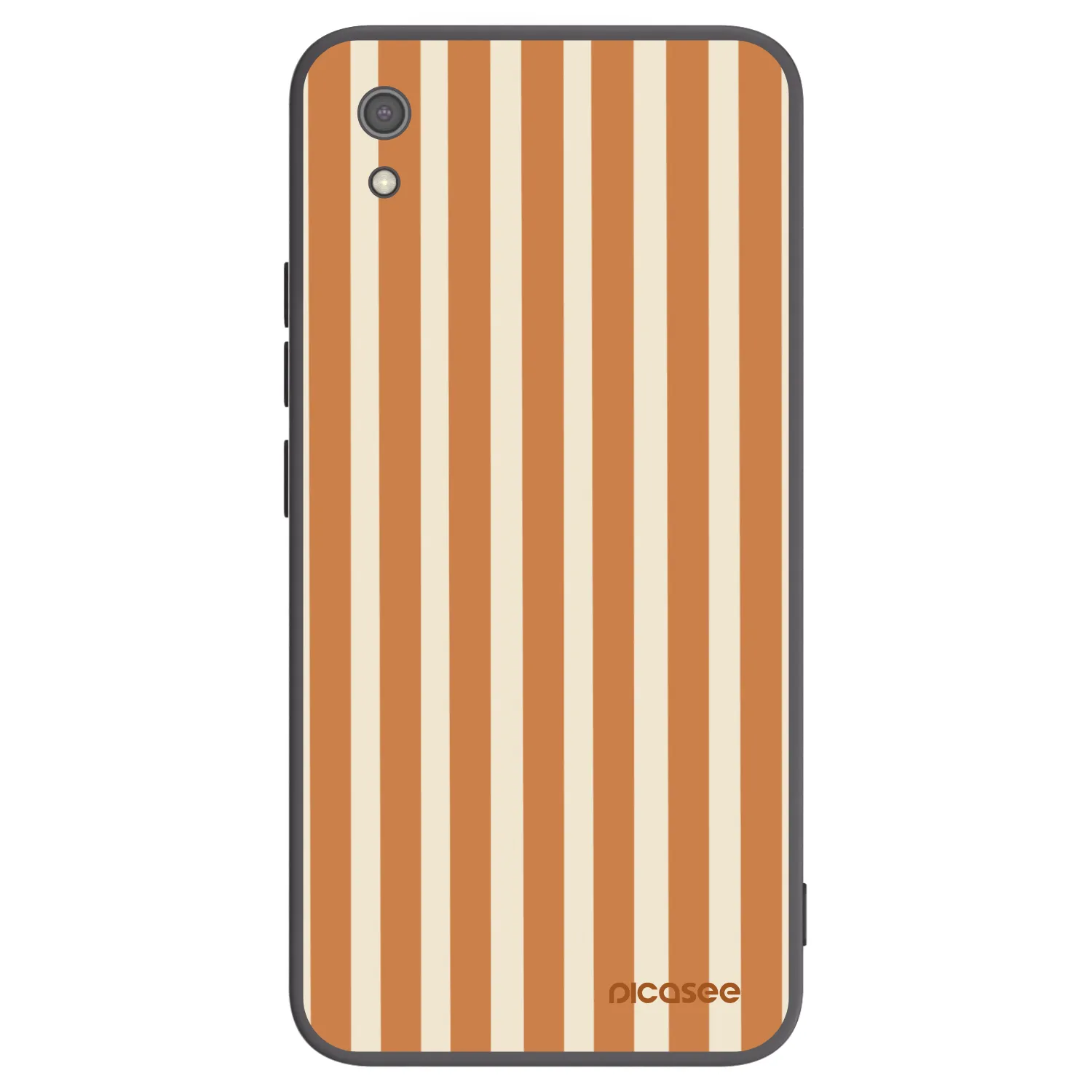 Picasee silikonowe czarne etui na Xiaomi Redmi 7A - Orange lines