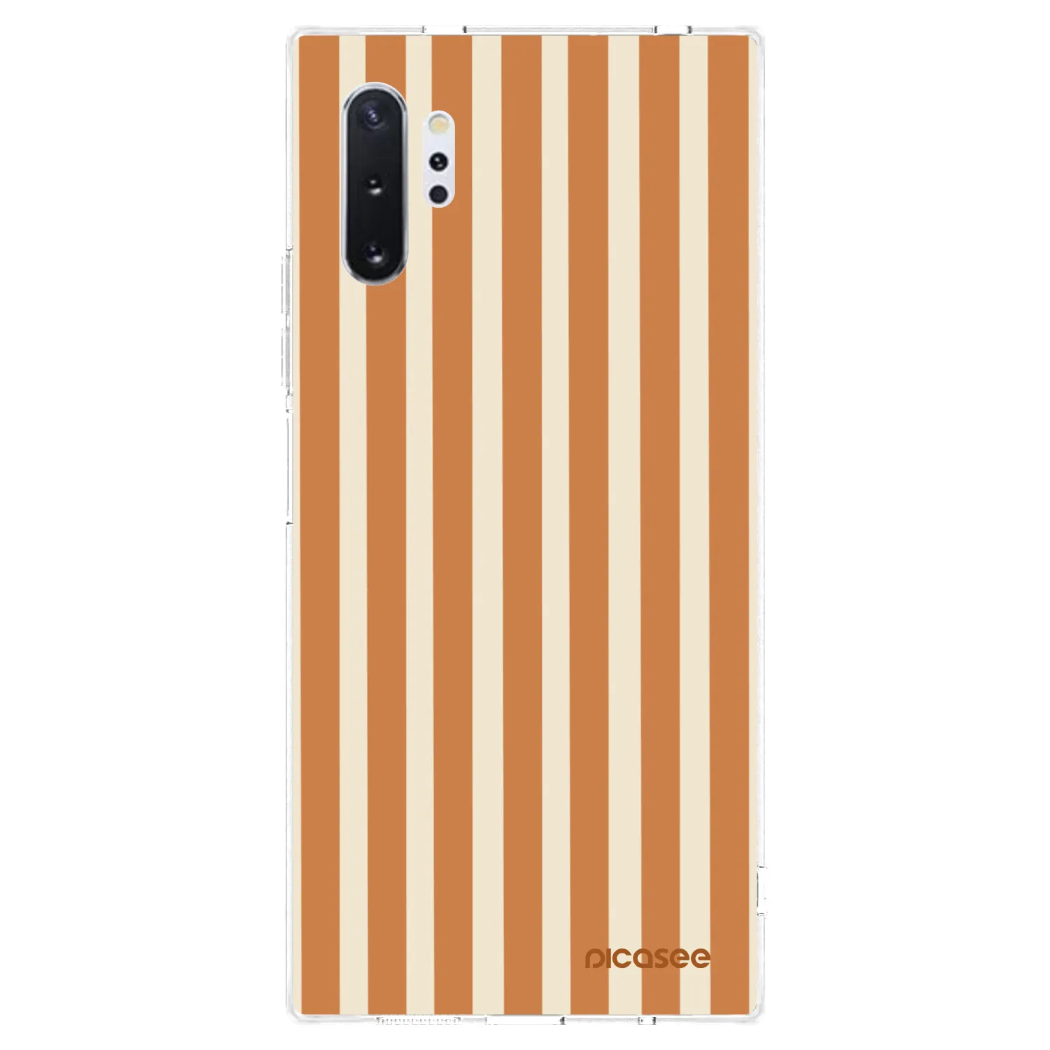 Picasee silikonowe przeźroczyste etui na Samsung Galaxy Note 10+ N975F - Orange lines
