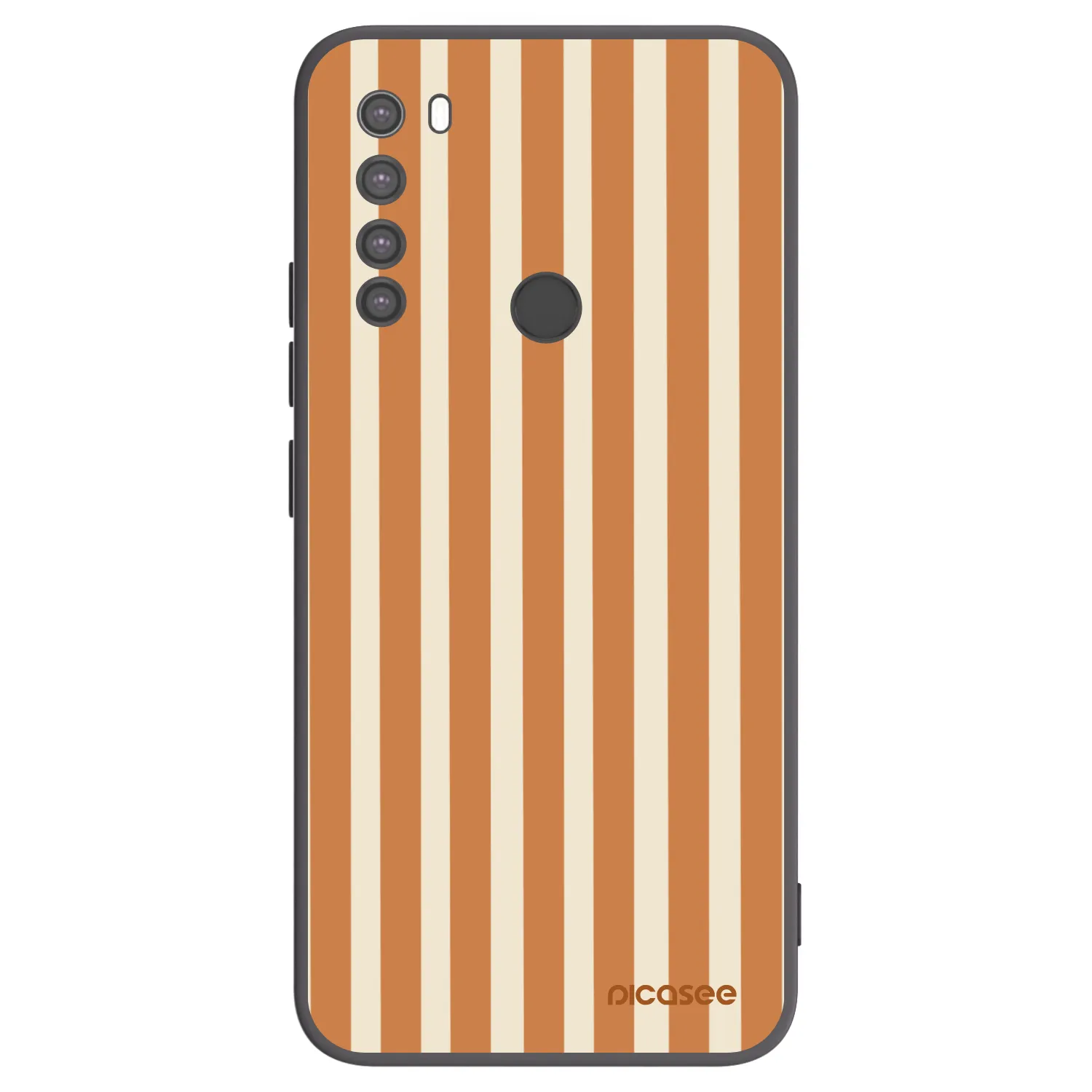 Picasee silikonowe czarne etui na Xiaomi Redmi Note 8 - Orange lines