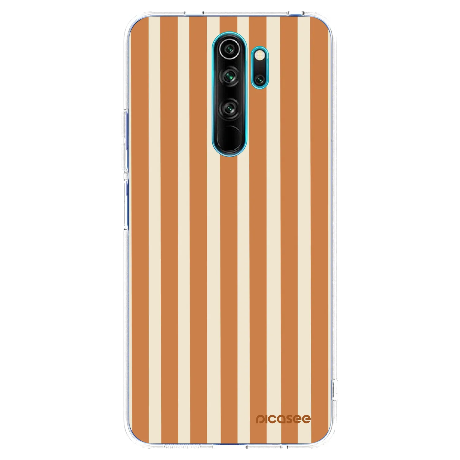 Picasee silikonowe przeźroczyste etui na Xiaomi Redmi Note 8 Pro - Orange lines