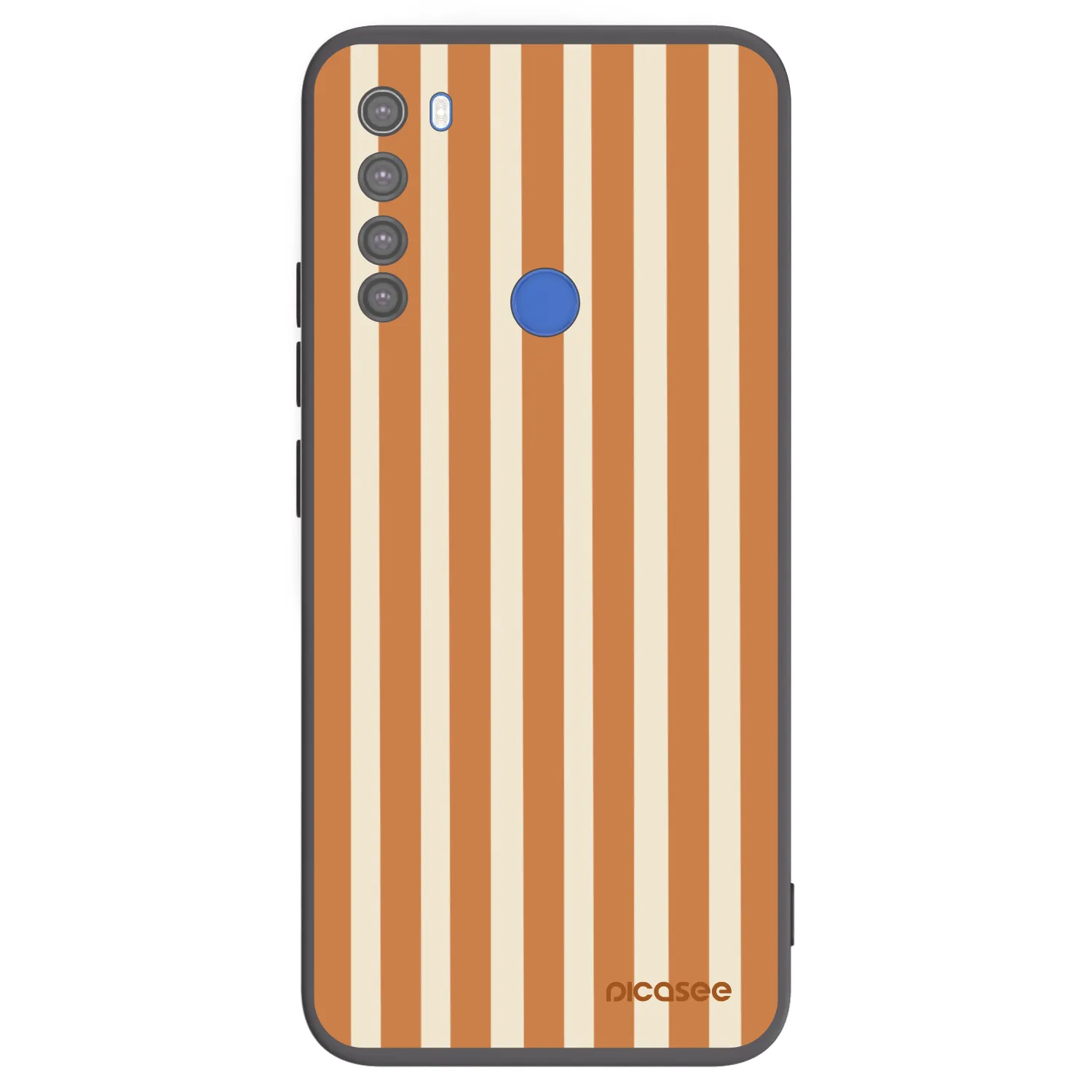 Picasee silikonowe czarne etui na Xiaomi Redmi Note 8T - Orange lines