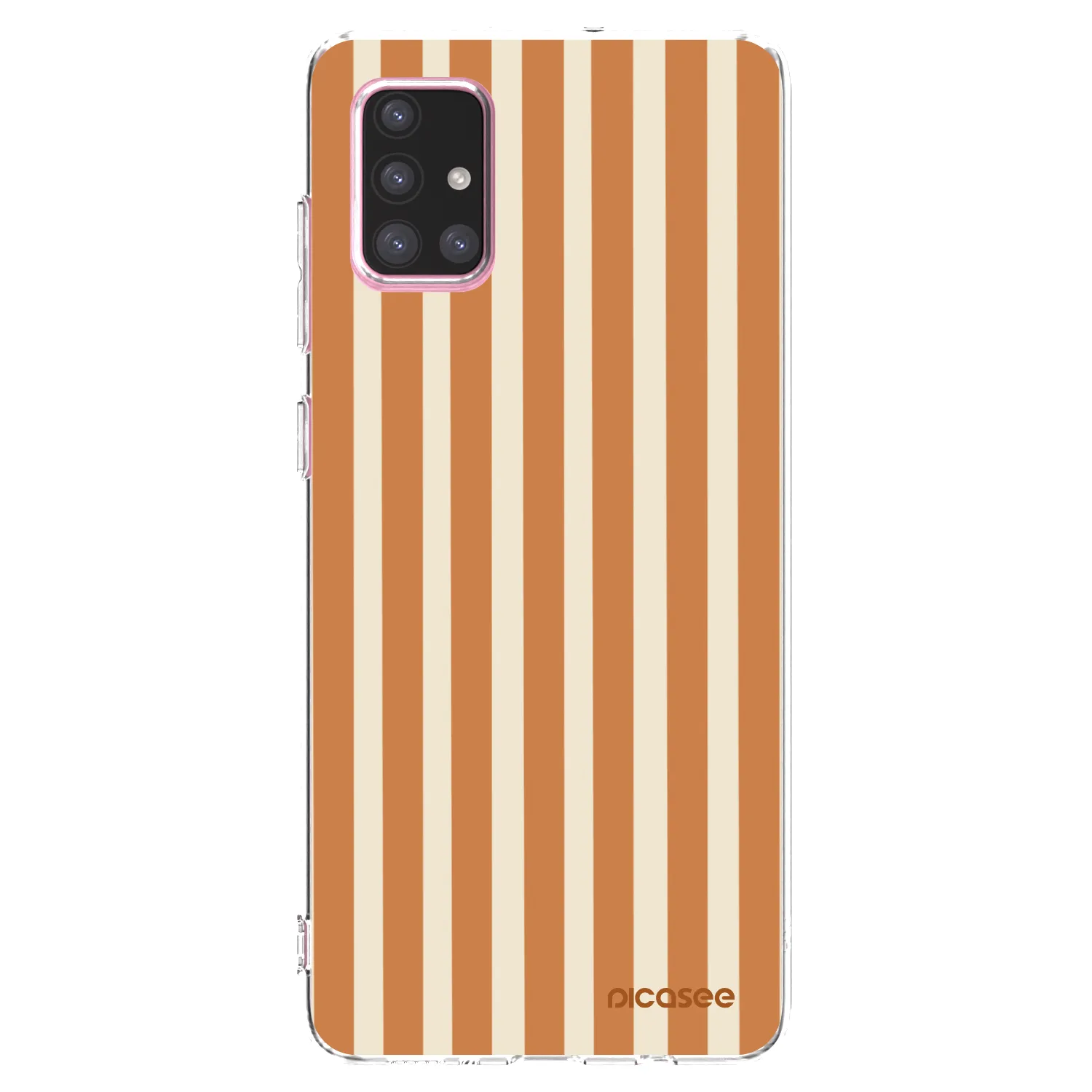 Picasee silikonowe przeźroczyste etui na Samsung Galaxy A71 A715F - Orange lines