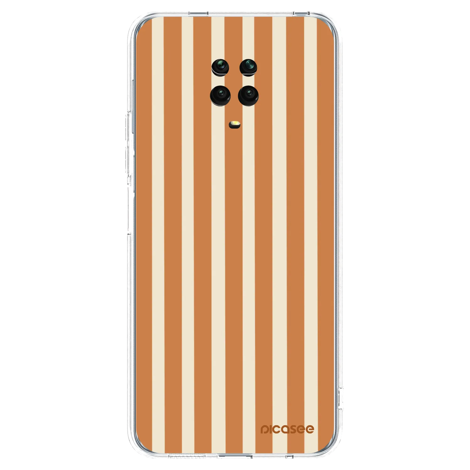 Picasee silikonowe przeźroczyste etui na Xiaomi Redmi Note 9 Pro - Orange lines