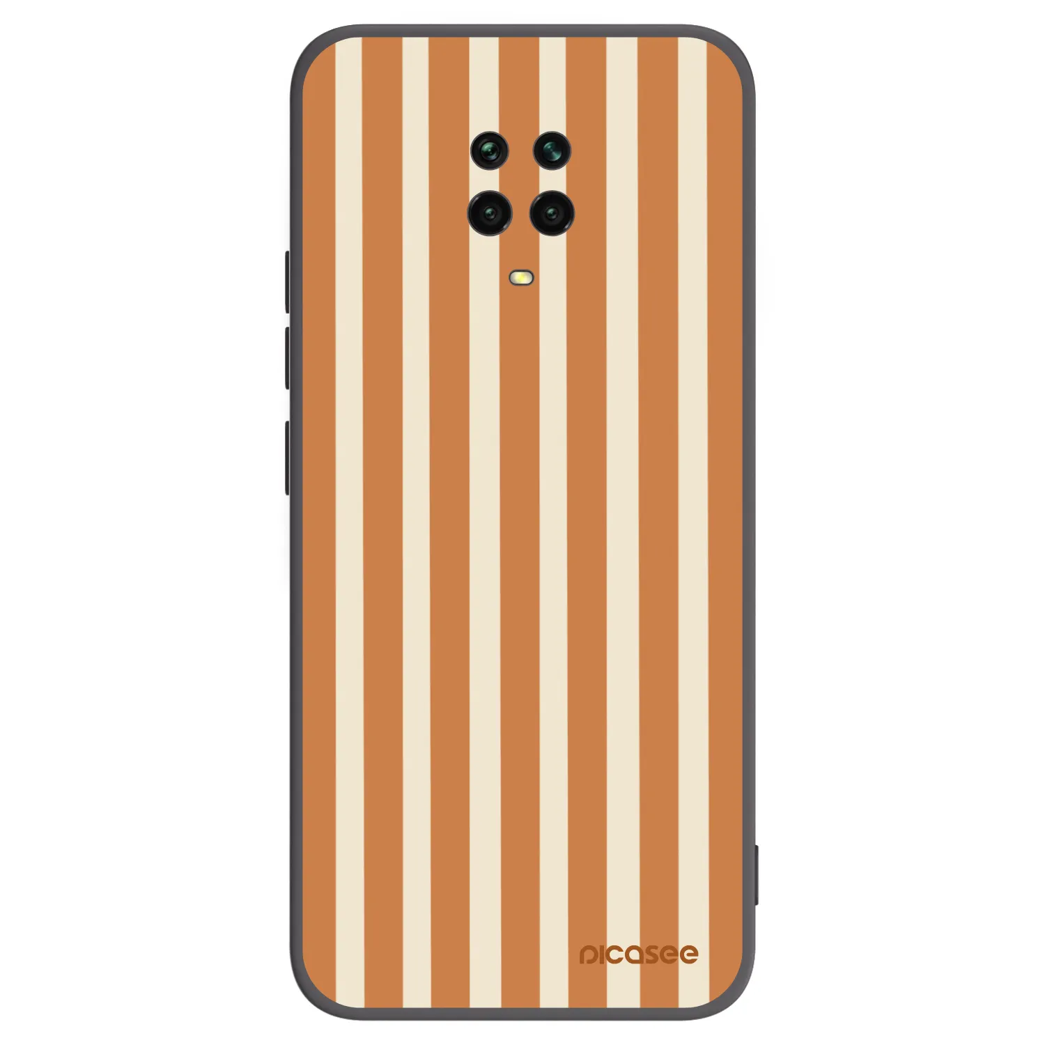 Picasee silikonowe czarne etui na Xiaomi Redmi Note 9 Pro - Orange lines