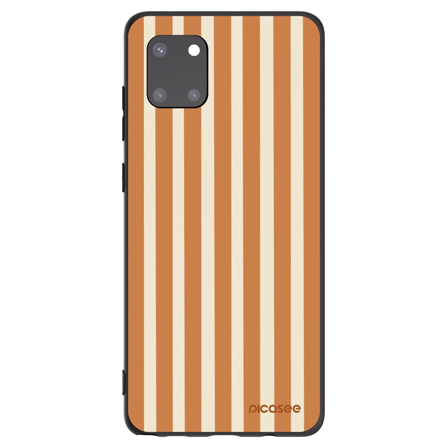 Picasee silikonowe czarne etui na Samsung Galaxy Note 10 Lite N770F - Orange lines