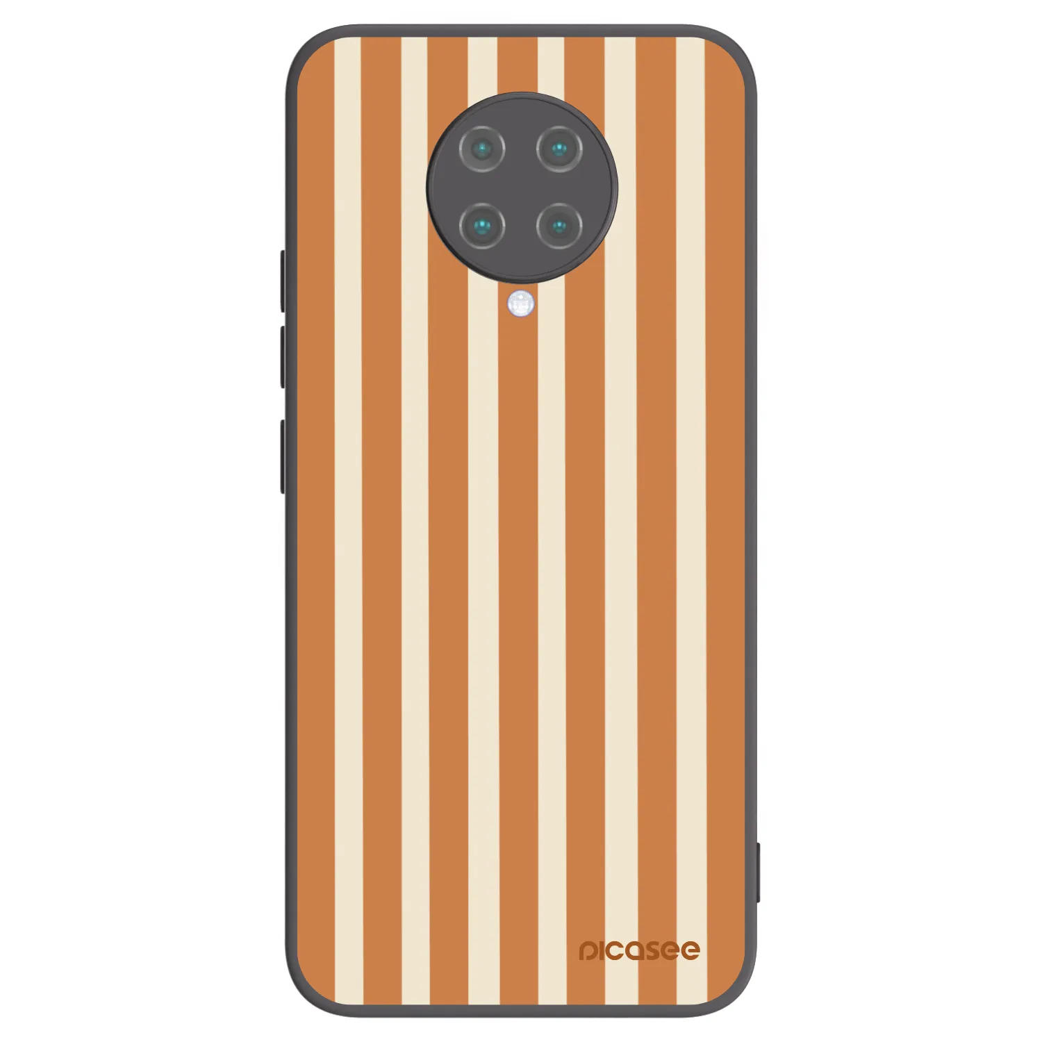 Picasee silikonowe czarne etui na Xiaomi Poco F2 Pro - Orange lines