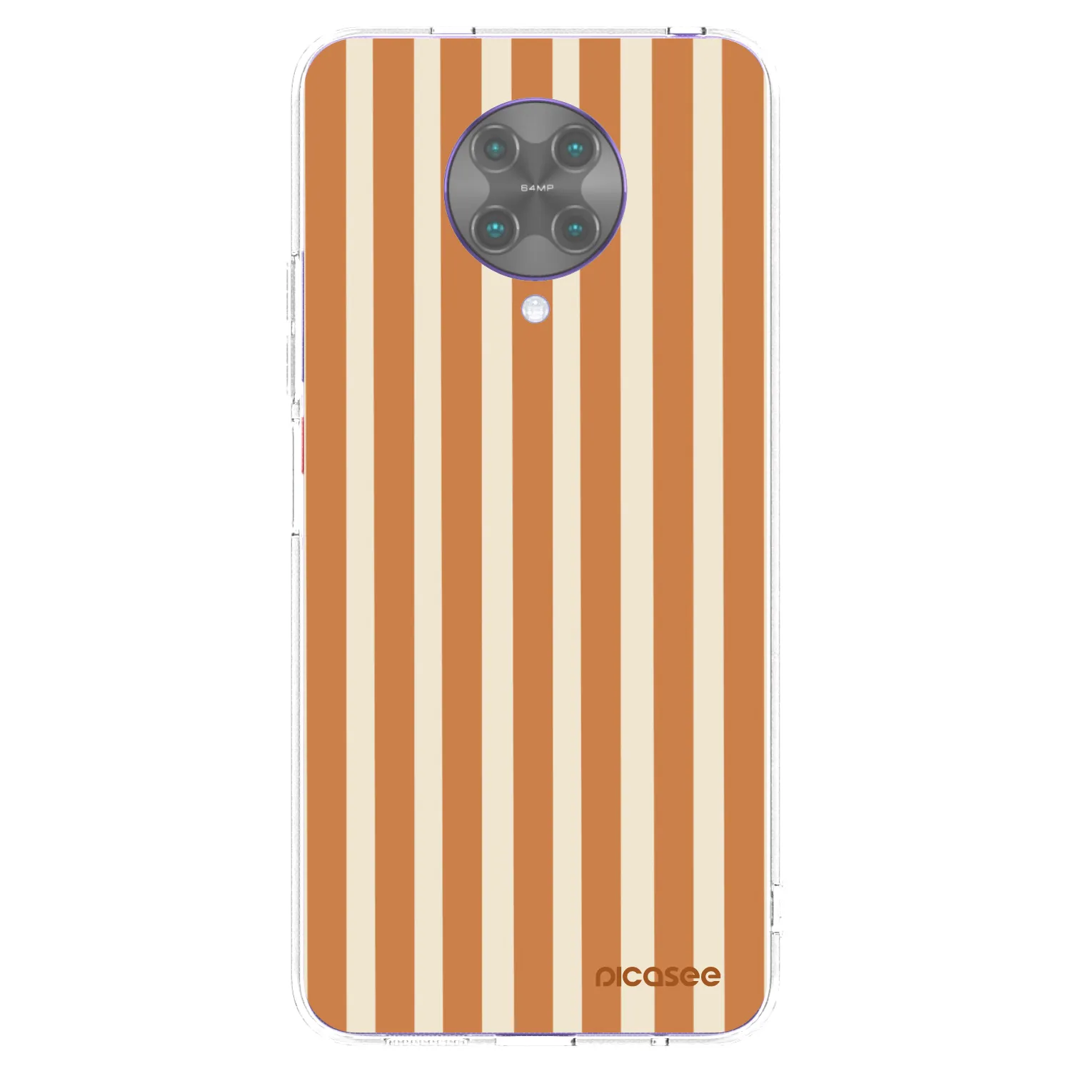 Picasee silikonowe przeźroczyste etui na Xiaomi Poco F2 Pro - Orange lines