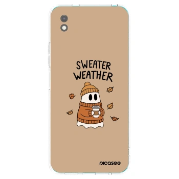 Picasee silikonowe czarne etui na Xiaomi Redmi 9A - Sweater ghost