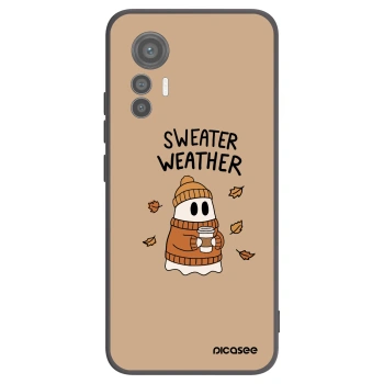 Picasee silikonowe czarne etui na Xiaomi 12 Lite - Sweater ghost