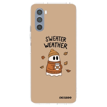 Picasee silikonowe przeźroczyste etui na Motorola Moto G62 - Sweater ghost