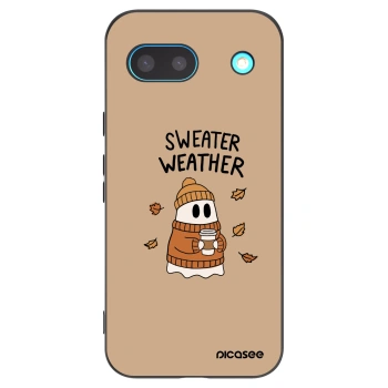 Picasee silikonowe czarne etui na Google Pixel 8a - Sweater ghost