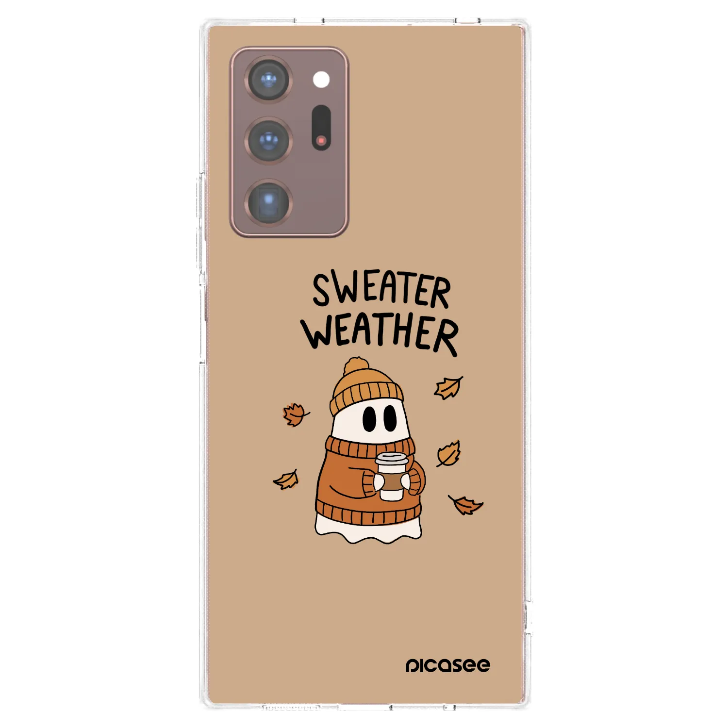 Picasee silikonowe przeźroczyste etui na Samsung Galaxy Note 20 Ultra - Sweater ghost