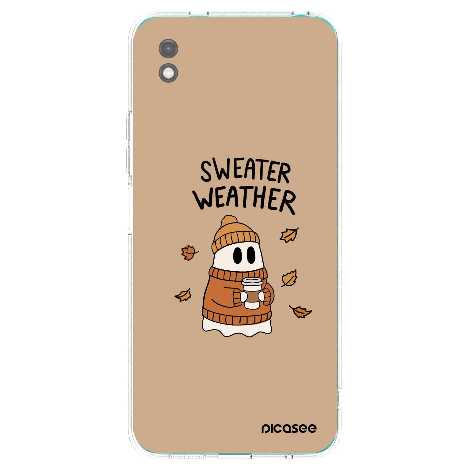 Picasee silikonowe czarne etui na Xiaomi Redmi 9A - Sweater ghost