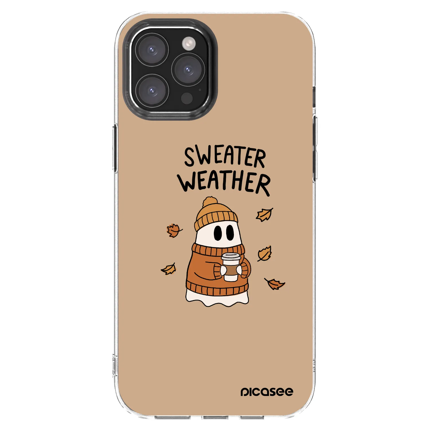 Picasee silikonowe przeźroczyste etui na Apple iPhone 12 Pro Max - Sweater ghost