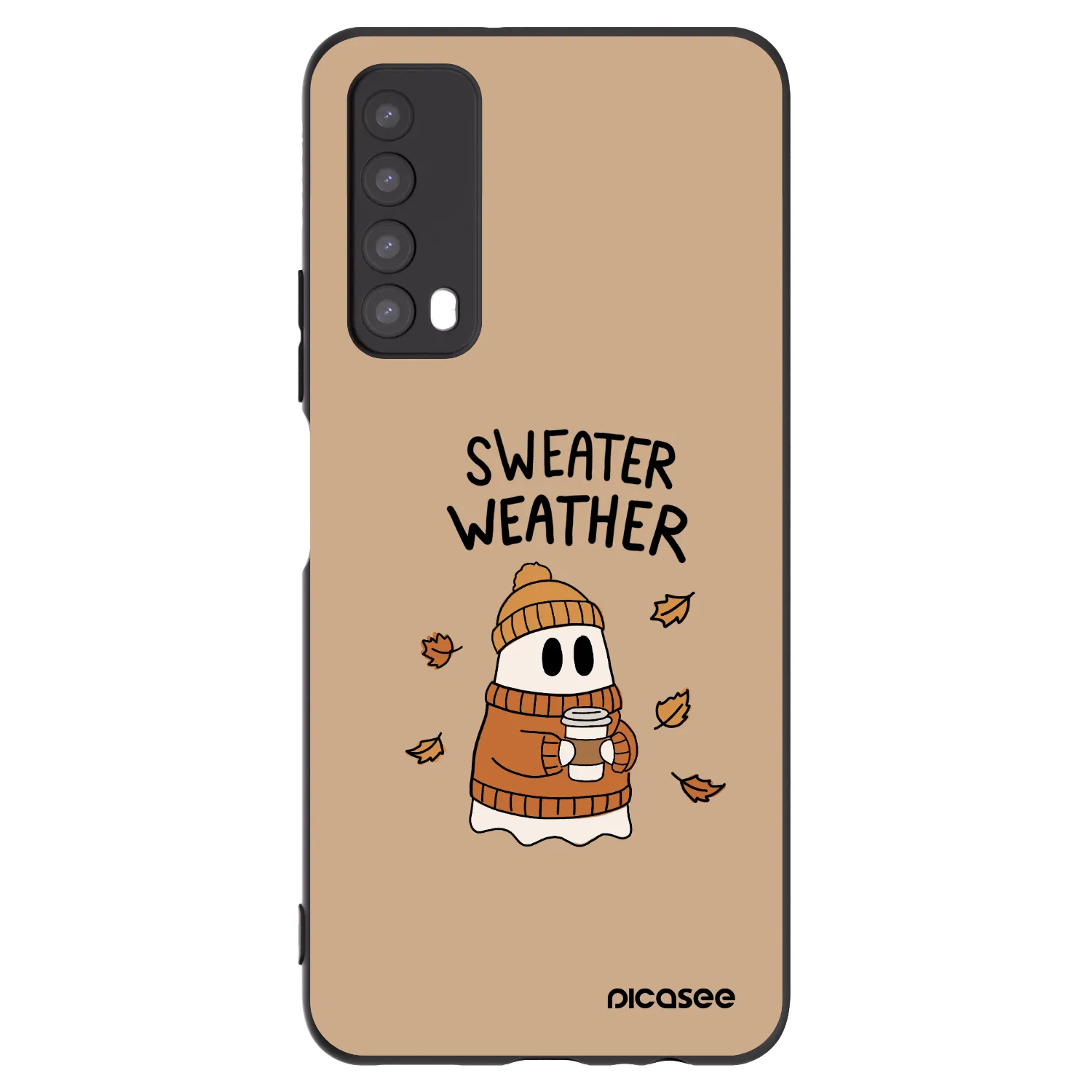 Picasee silikonowe czarne etui na Huawei P Smart 2021 - Sweater ghost
