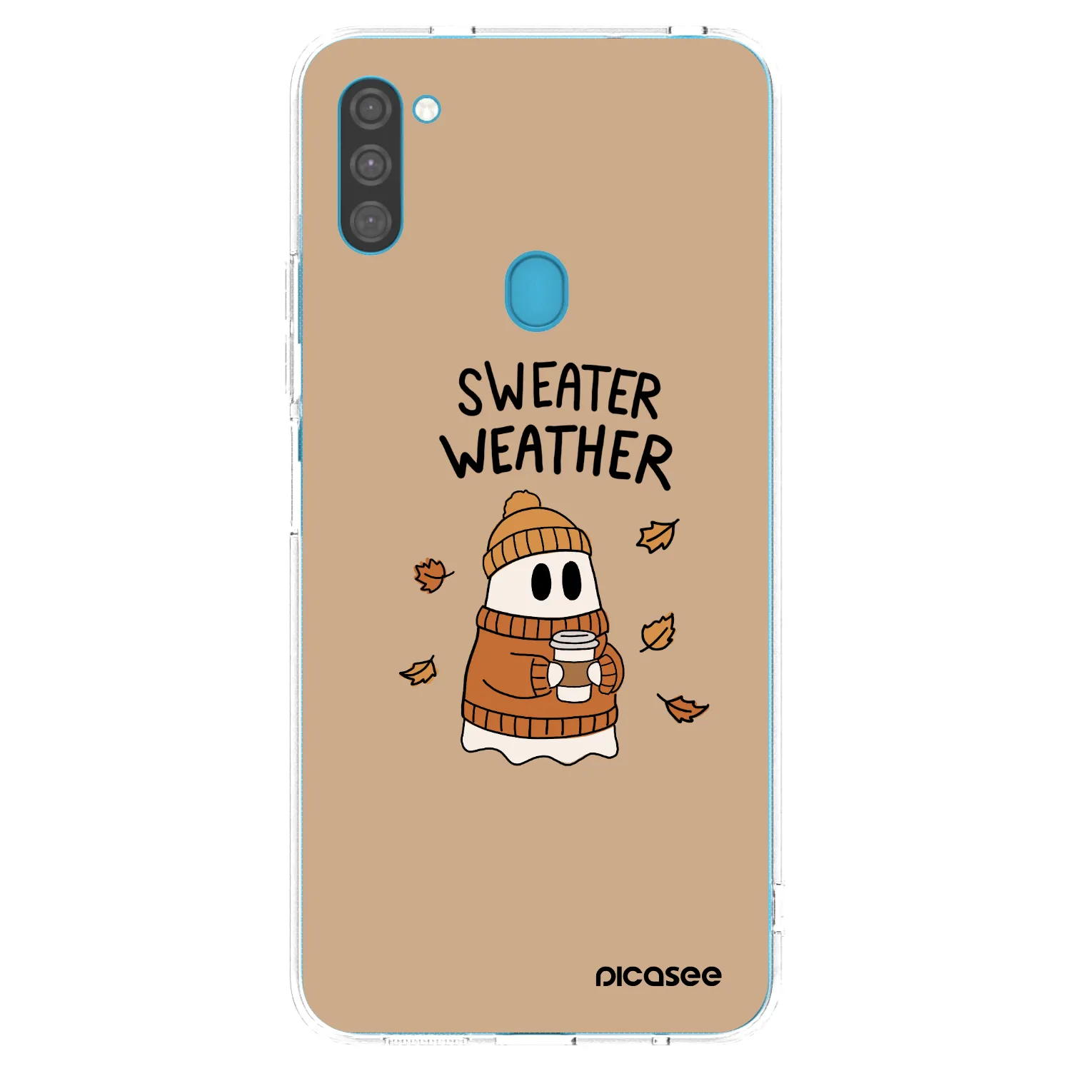 Picasee silikonowe przeźroczyste etui na Samsung Galaxy M11 - Sweater ghost