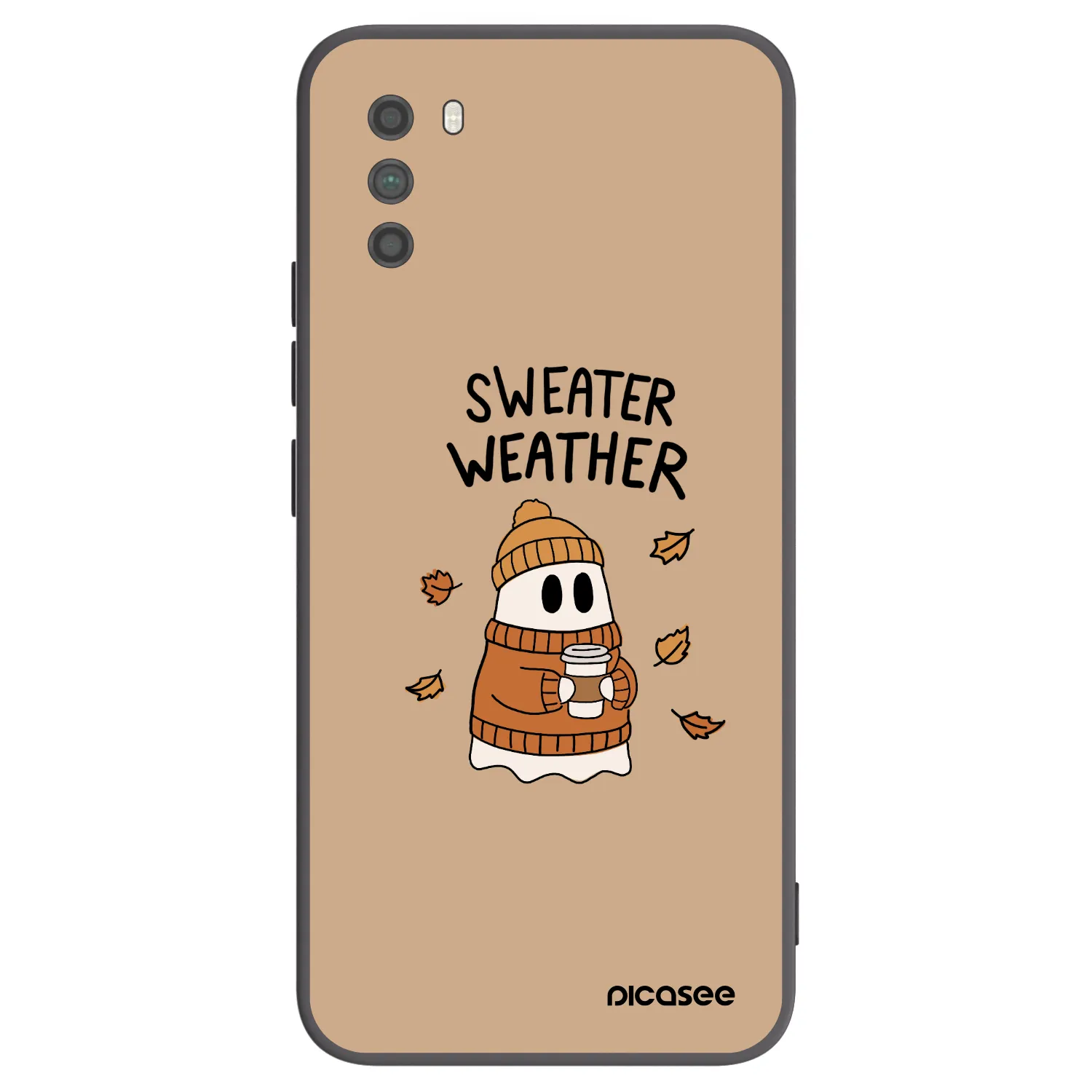 Picasee silikonowe czarne etui na Xiaomi Poco M3 - Sweater ghost
