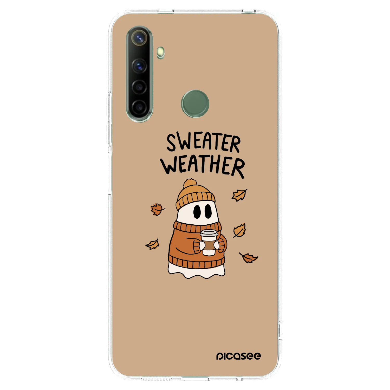 Picasee silikonowe przeźroczyste etui na Realme 6i - Sweater ghost