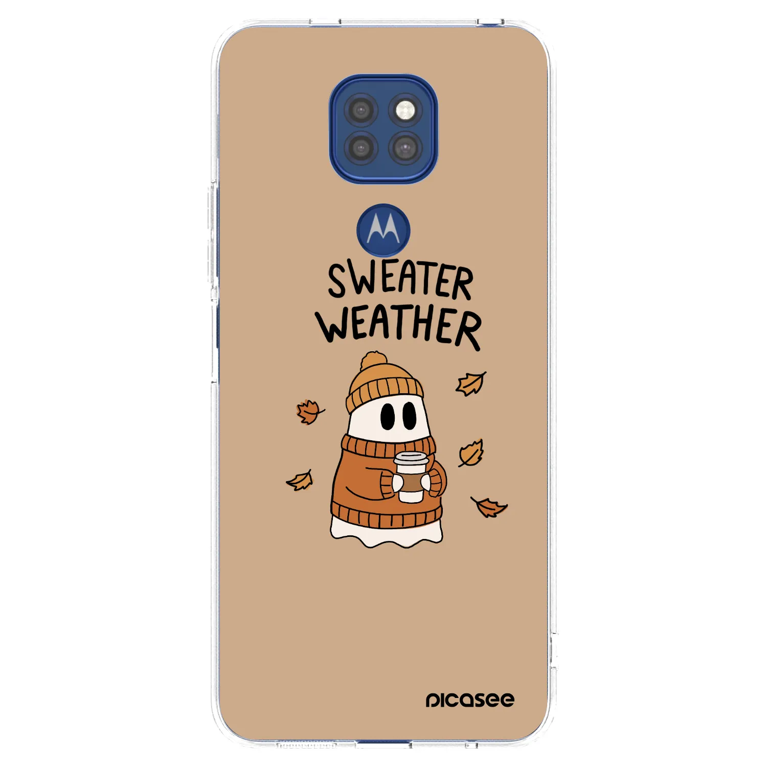 Picasee silikonowe przeźroczyste etui na Motorola Moto G9 Play - Sweater ghost
