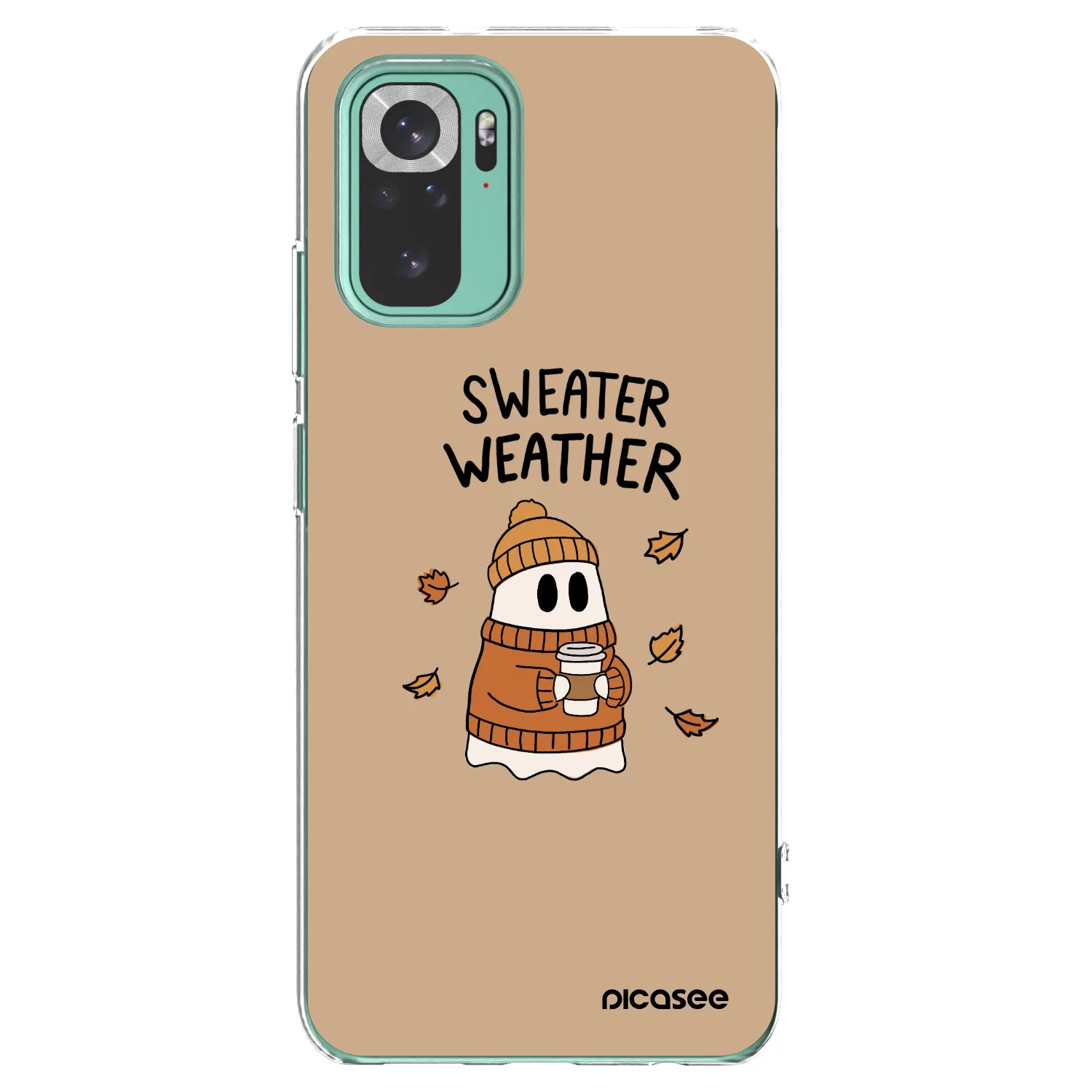 Picasee silikonowe przeźroczyste etui na Xiaomi Redmi Note 10 Pro - Sweater ghost