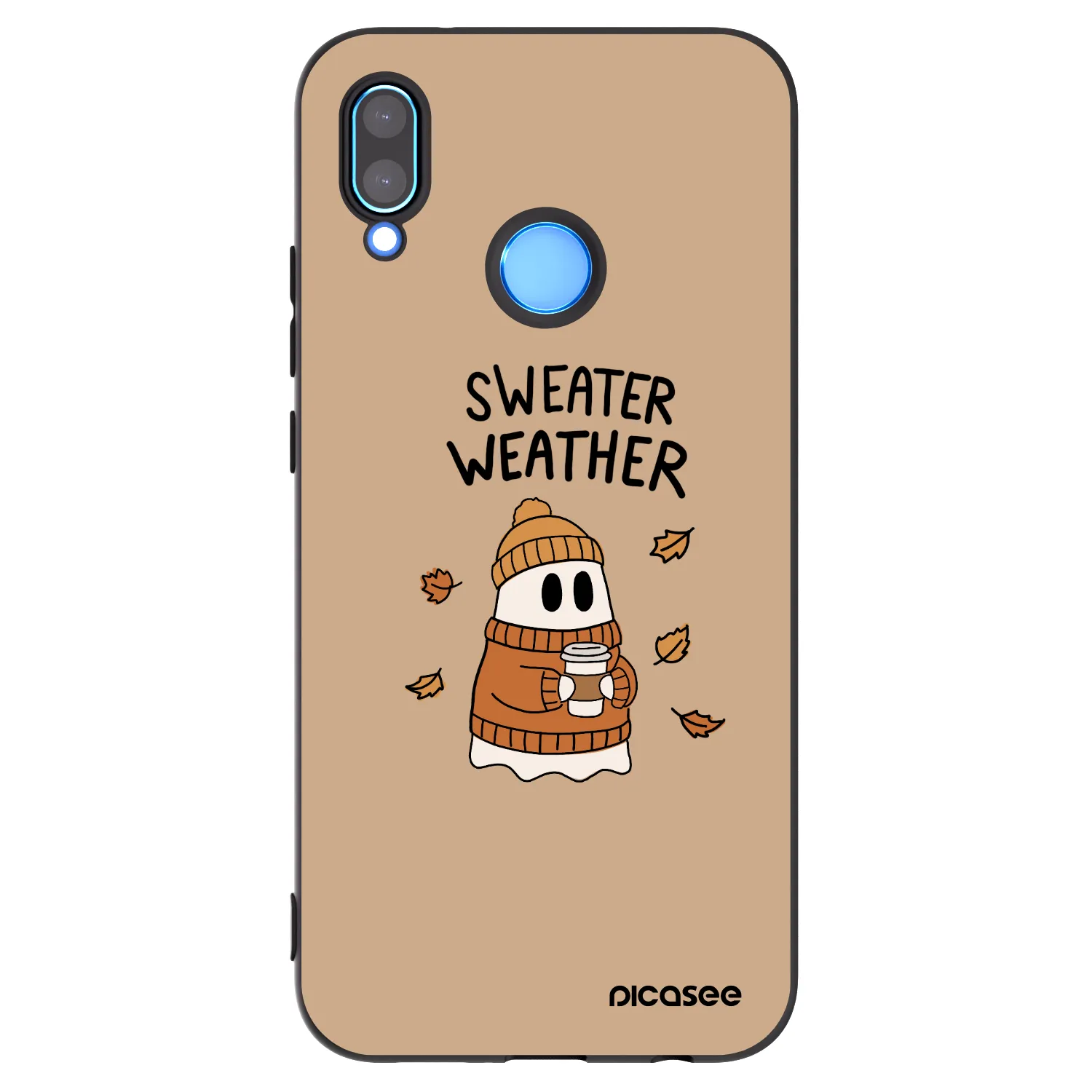 Picasee silikonowe czarne etui na Huawei P20 Lite - Sweater ghost
