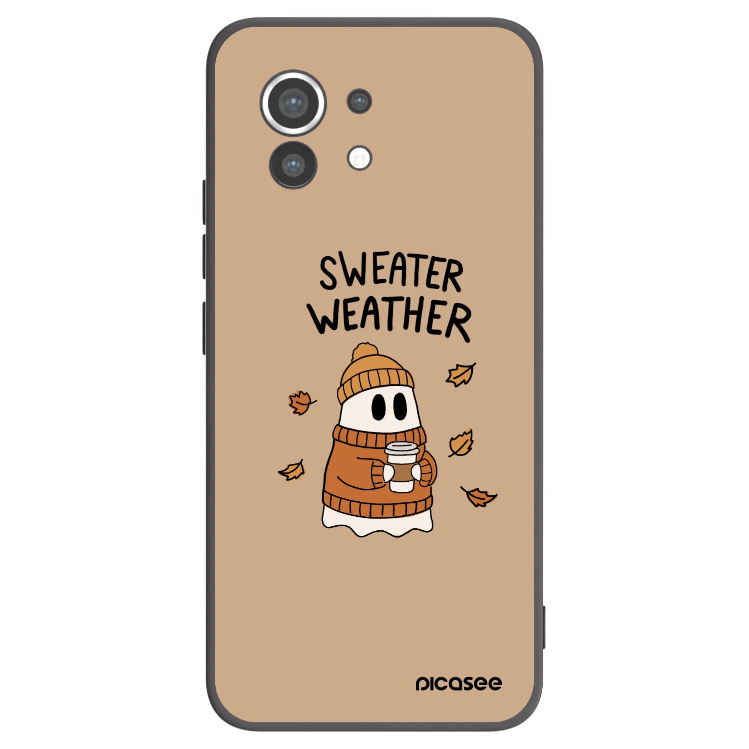 Picasee silikonowe czarne etui na Xiaomi Mi 11 - Sweater ghost