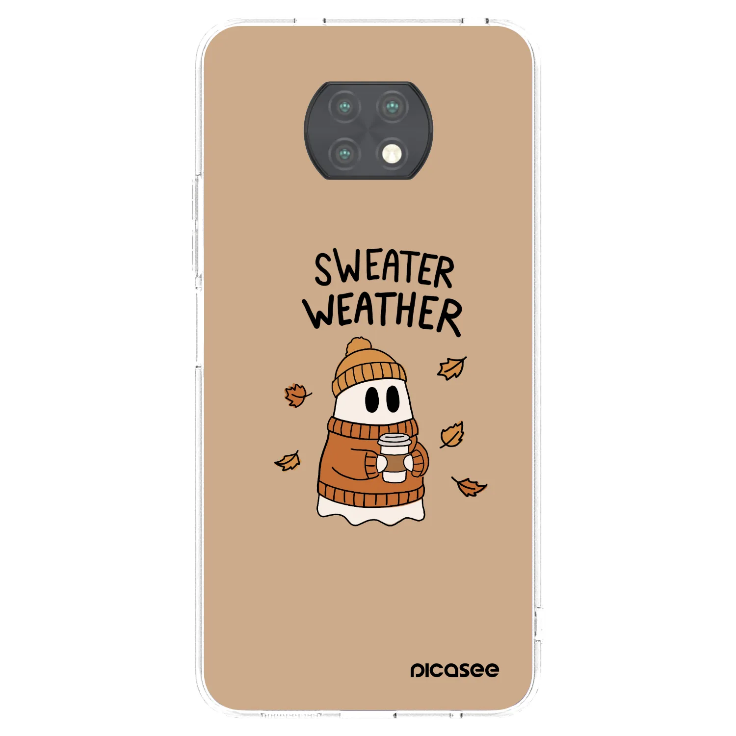 Picasee silikonowe przeźroczyste etui na Xiaomi Redmi Note 9T - Sweater ghost