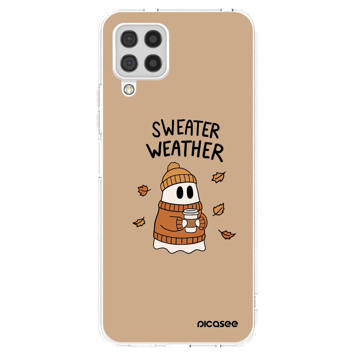 Picasee silikonowe przeźroczyste etui na Samsung Galaxy A22 A225F 4G - Sweater ghost