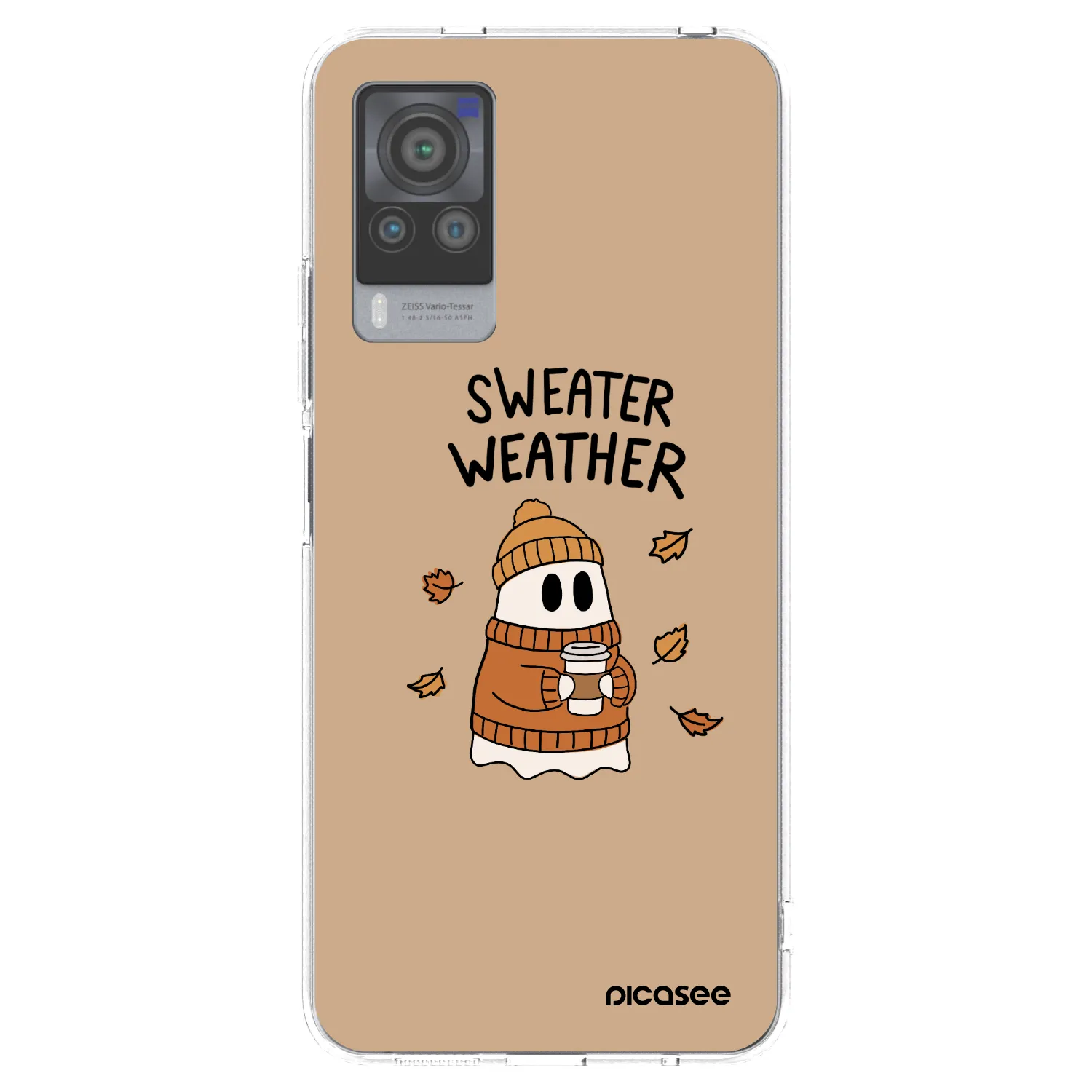 Picasee silikonowe przeźroczyste etui na Vivo X60 Pro 5G - Sweater ghost