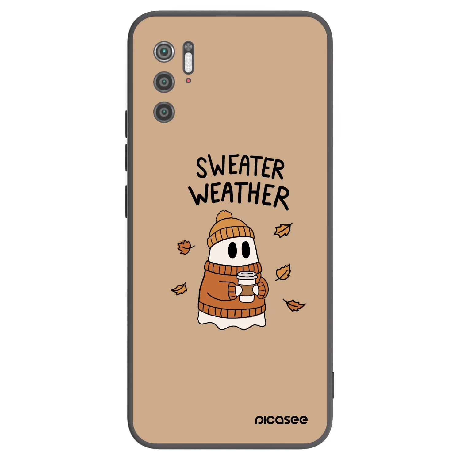 Picasee silikonowe czarne etui na Xiaomi Poco M3 Pro 5G - Sweater ghost