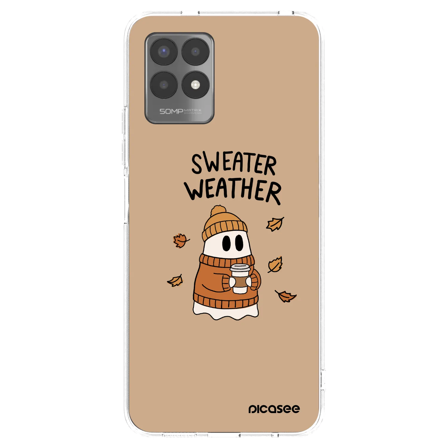 Picasee silikonowe przeźroczyste etui na Realme 8i - Sweater ghost