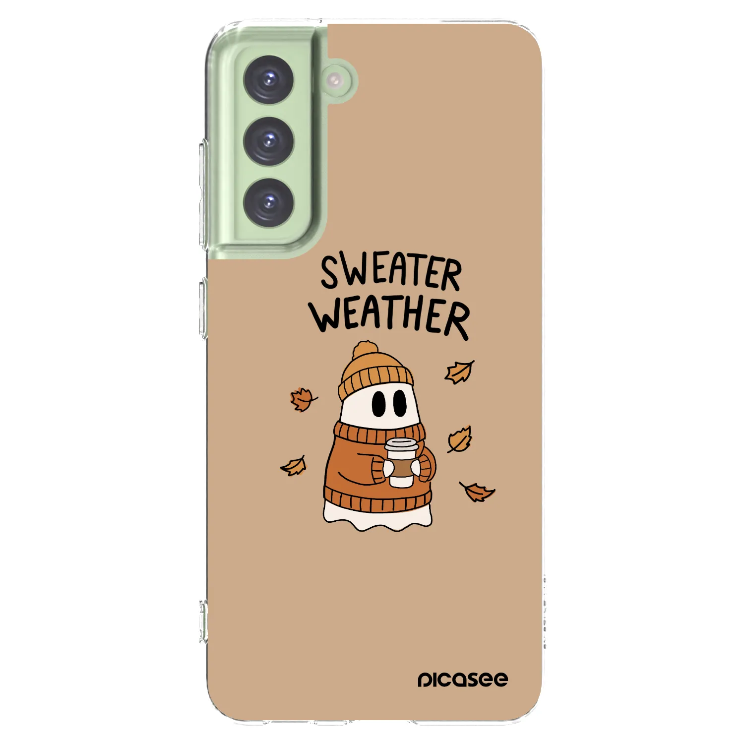 Picasee silikonowe przeźroczyste etui na Samsung Galaxy S21 FE 5G - Sweater ghost